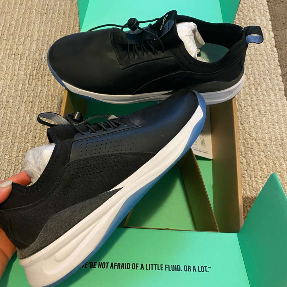 Black Cloves brand healthcare worker shoe.